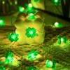 HEZHFA St. Patrick's Day Four-Leaf 13FT 40 LEDs Clover String