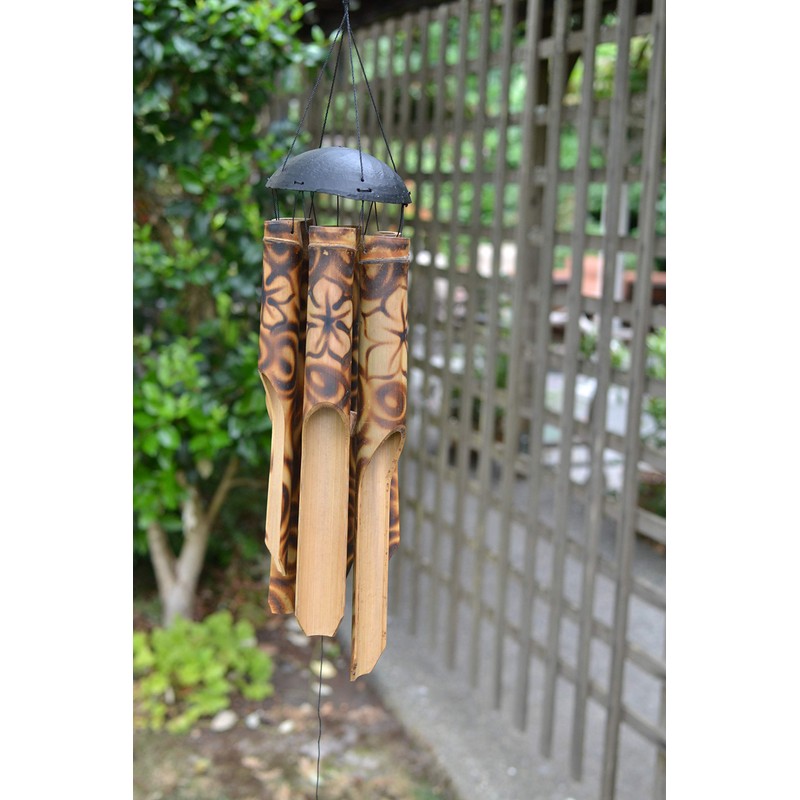Cohasset 167 Burnt Flower Wind Chime, Medium, Brown