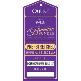 Outre Purple Pack Brazilian - Prestretched Dominican Curl Bulk 18" (JET BLACK)