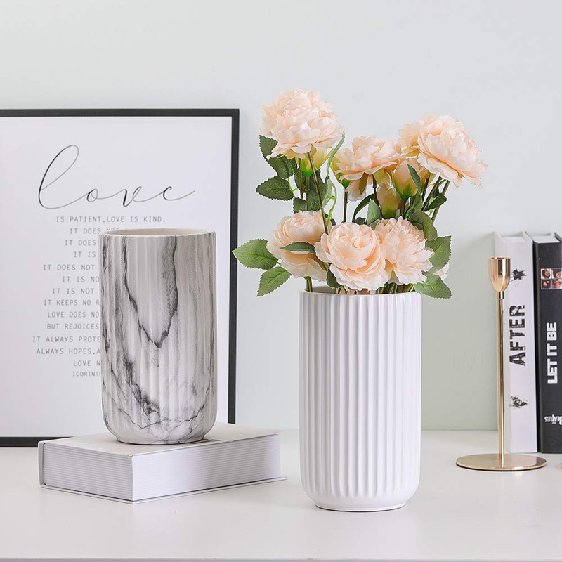HCHLQLZ White Decorative Ceramic Vase