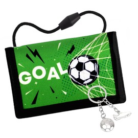 GADITIEK Children's Boys Wallet, Neck Pouch, Children's Purse with Key Ring, Football Gifts for Boys, Neck Pouch Boys for Birthday Gift, Football., Sports