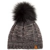 Faera Winter Hat Coloured Yarn Lined with Faux Fur Bobble