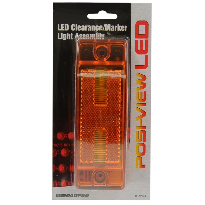 RoadPro RP-1284A Amber 6" x 2" 8 LED Marker Light