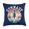 Vintage Gymnastics Rings Gymnast Throw Pillow