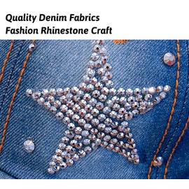 Rhinestone Denim Baseball Cap for Women Fashion Sun Hat Metal Buckle Adjustable Bling Diamond Traveling Hat (US, Alpha, One Size, BlueCobweb)