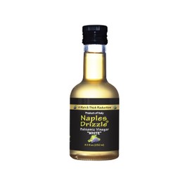 Naples Drizzle Barrel-Aged Balsamic Vinegar of Modena - Rich, Extra Thick, No Added Sugar or Thickeners, Better-Than-Glaze Balsamic Drizzle (White)