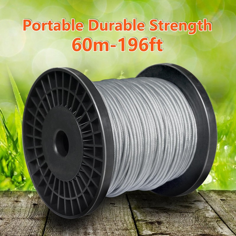 Akuoly Heavy Duty Steel-Core Trimmer Line– 0.095" 196ft Durable Trimmer