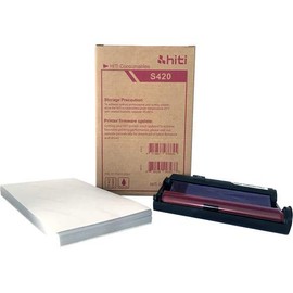 HITI S420 Paper and Ribbon for 50 4 x 6 Prints 87.P3410.03BV for Printers S420 NO CHIP