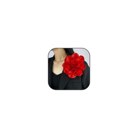 Big Flower Pins for Clothes Fabric Rose Flower Brooches for Women Large Delicate Elegant Flower Lapel Pin for Wedding Party Dance Banquet Wedding Guest Dresses Suit Accessories 7.5in