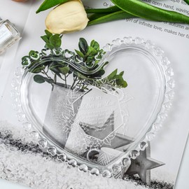 Heart-Shaped Glass Laser Engraved Jewelry Tray for Mother-in-Law Gift for Birthday, Mother Day,Thanksgiving, Christmas, and Any Special Occasion