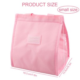 GLADFRESIT Lunch Bag - Insulated, Reusable Leakproof Thermal Lunch Box Container (Pink)