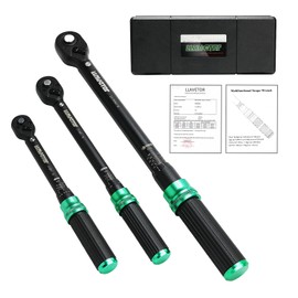 1/4 & 1/2 & 3/8 Drive Torque Wrench, 3PCS Torque Wrench Set, 4-20 ft.lb, 5-45 ft.lb, 15-165 ft.lb, Dual-Direction Adjustable Torque Wrench for Bicycle, Motorcycle, Car Maintenance