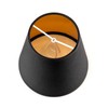 Black Chandelier Shade with Gold Lining Hardback, 3" Top x