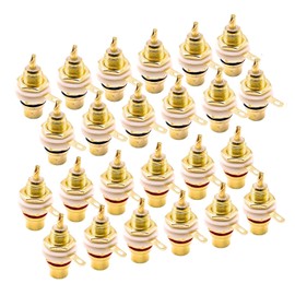 shymie Speaker Terminal Jack RCA Monitor Pin Jack RCA Plug Gold Plated RCA Terminal Black Red Black Red 12pcs