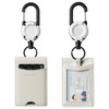 VULKIT Badge Holder Retractable Clip, Leather Bifold Double ID Card