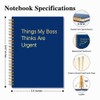 JMYROG Things My Boss Thinks are Urgent Spiral Notebook, Humor