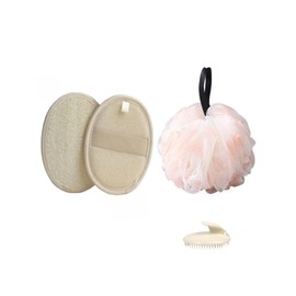 Loofah Exfoliating Body Scrubber, Made with Natural Egyptian Shower Loofah Sponge, Bath Shower Loofah Sponge for Women and Men，Gentle Exfoliation