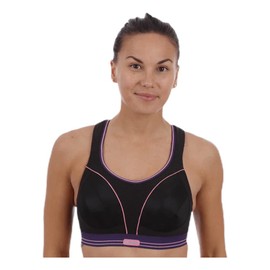Shock Absorber Women's Ultimate Run Sports Bra - Black/Purple, Size 34A