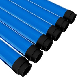 KastLite T8 LED/Fluorescent Light Tube Guard with End Caps - 46-3/8" Lamp Diffuser Covers & Safety Sleeves, Ocean Blue Protective Plastic Bulb Replacement Covering, Overhead Lighting Accessory, 6 Pack