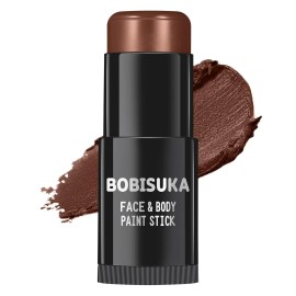 BOBISUKA Brown Face & Body Paint Stick, Waterproof Oil-Based Makeup