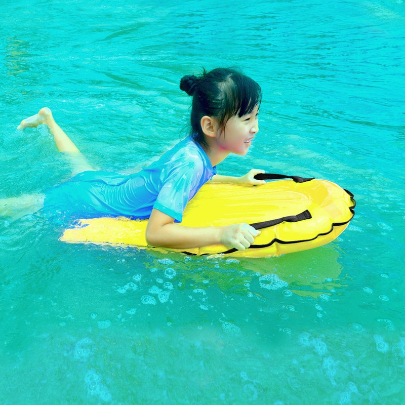 Inflatable Surfing Board with Handles Surfing Body Board Folding Beach