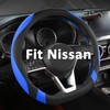 West Llama Flat Bottom Car Steering Wheel Cover for Nissan,D