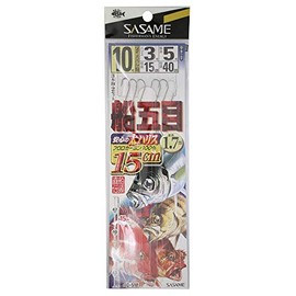 ささめ針(SASAME) D-518 船五目 15cmハリス 10号