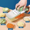 YOBOKO Vegetable Chopper with Container, Thin Slice/Particles/Strips Cutter, Easy Manual