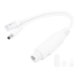 Socobeta POE Splitter Injector Wasserdichter POE Splitter 48V bis 12V POE Adapter für IP-Kamera Außen-Innenbereich Verwendung mit Regenschutz-Abdeckungssatz