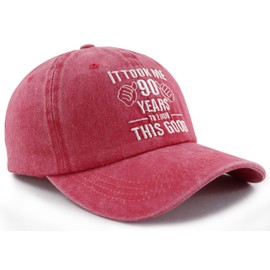 Nxizivmk 90th Birthday Decorations for Women Men, Vintage 1934 Old Man Hat, Adjustable Embroidery 90 Years Retired Baseball Cap, Funny Retirement Gifts for Dad Grandpa Friend Senior Citizen