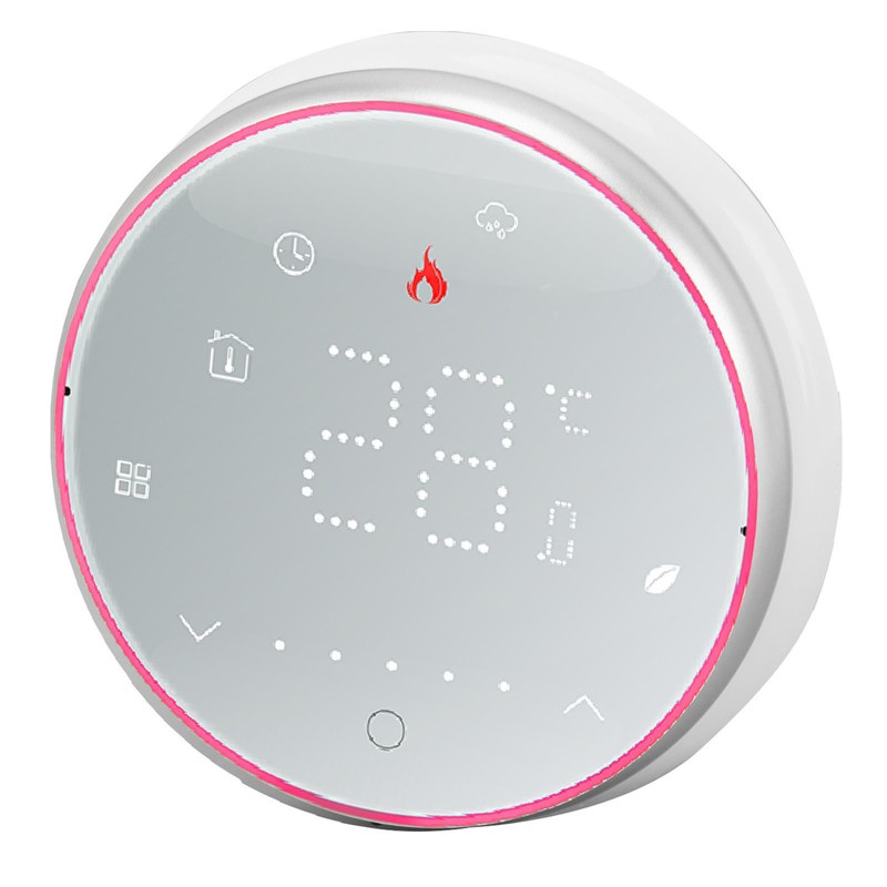 Smart Thermostat 1 Week Programmable LED Display Recessed Round Digital