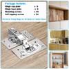 12-Pack Stainless Steel Cabinet Hinge Repair Kit - Door Hinge