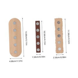 Healeved 3pcs Nail Base Nail Painting Stand Fake Nail Stand Nail Stand for Painting Nails Press on Nail Holder Fake Nail Holder Nail Display Stand Nail Practice Stand Nail Tip Holder Wood