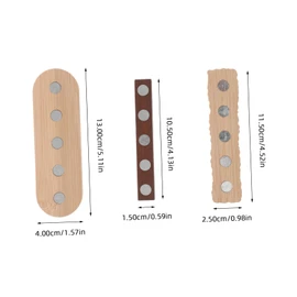 Healeved 3pcs Nail Base Nail Painting Stand Fake Nail Stand Nail Stand for Painting Nails Press on Nail Holder Fake Nail Holder Nail Display Stand Nail Practice Stand Nail Tip Holder Wood