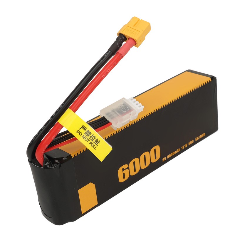 3S Lipo Battery 60C 11.1V 6000mah Impact Resistant Long Life