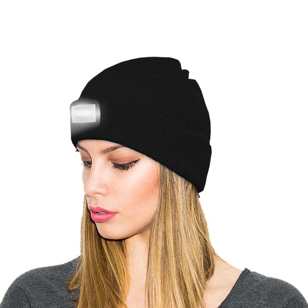 Krediz Unisex Led Beanie Hat with Light - USB Rechargeable