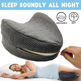 xcivi Pillowcase for Contour Memory Foam Side Sleeper Support Pillow, Pillowcase for Knee Pillow, Pillow Cases for Side Sleeper Pillow, Pillow Cover (Grey)