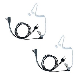 Caroo Midland Walkie Talkie Headset,Covert Acoustic Tube Walkie Talkies Earpiece Headsets with PTT Mic for Midland GXT1000VP4 LXT500VP3 GXT1050VP4 GXT1000XB(2 Pack)