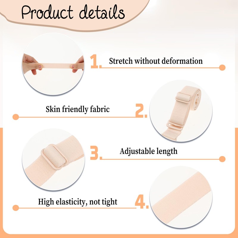 KALIONE 3 Pairs Bra Strap Replacement Women's Convertible Bra Straps,