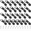 25Pcs Black Zipper Repair Kit Zippers Replacement 3# Zipper Pull