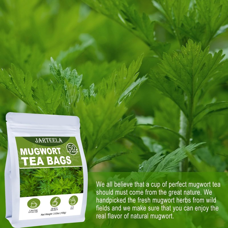 Jarteela - Mugwort Tea Bag, 2g x 50 Count -