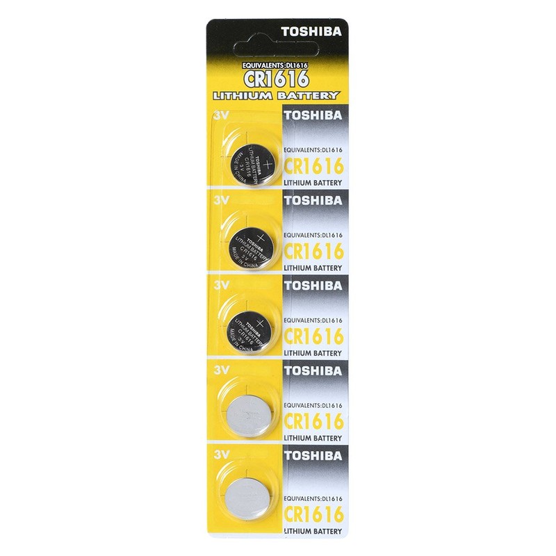 Toshiba CR1616 Battery 3V Lithium Coin Cell (5 Batteries)