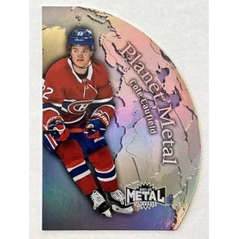 2021-22 Upper Deck Skybox Metal Universe Hockey Planet Metal #PM24 Cole Caufield Rookie Card RC Hockey Card