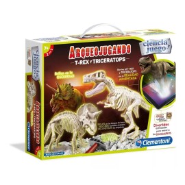 Clementoni Juego De Excavación T-rex Y Triceratops Fosforescente Clemen