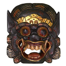 Kunsthandwerk Asien Lion Raksasa Wooden Mask 30 cm Bali Wall Mask