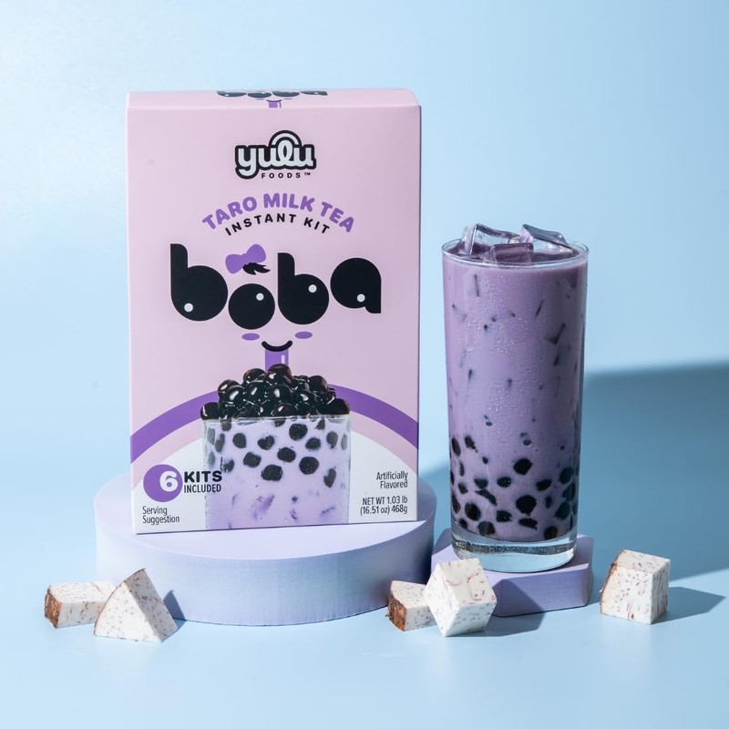 YULU FOODS Instant Bubble Pearls for Taro Milk Tea with