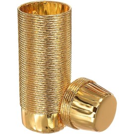 Muffin Cases Paper, Cupcake Moulds Paper, Non-Stick Disposable Baking Cups for Muffin Mould, Cupcake (Gold, Pack of 50)