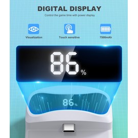 Mocagen Head Strap Battery with Led Digital Display for Meta Quest 3/3S and Quest 2, MQ3 Series Head Strap with Extra Battery for VR Gaming