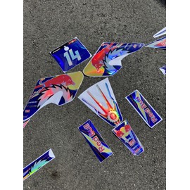 Razor MX500 MX650 graphics kit decals  THICK AND HIGH GLOSS ..... HOLOGRAPHIC