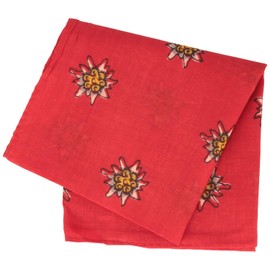 Breiter Edelweiss Traditional Cloth, 100% Cotton, 50 x 50 cm, Bright Red, Crimson